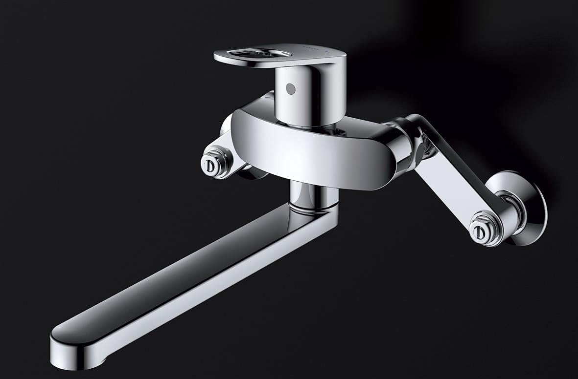 Amazon.co.jp: キッチン用 壁付シングル混合水栓(エコシングル